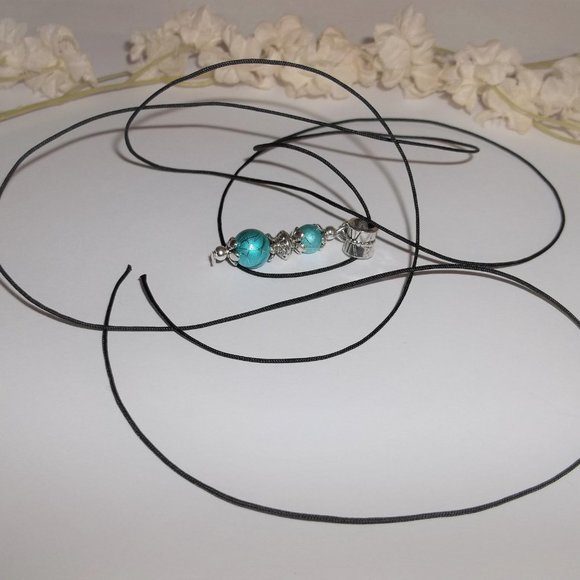 Necklace, Beaded Necklace, Turquoise Blue Necklace, Blue Necklace, NWT A097 - Picture 4 of 8